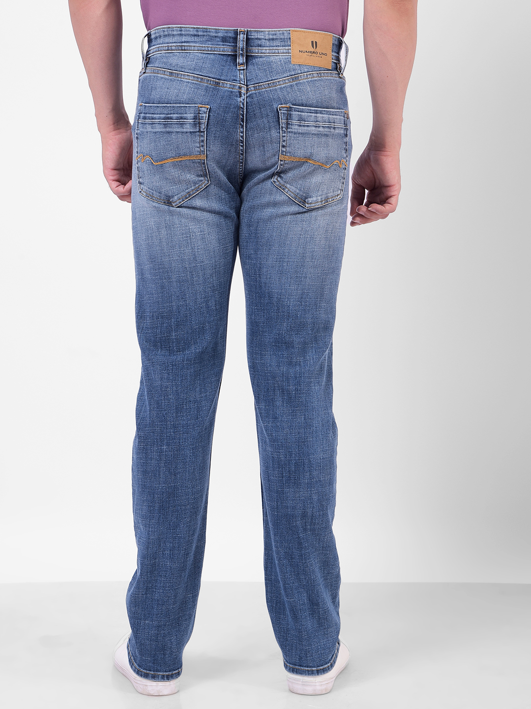 Numero Uno Men Solid Blue Jeans